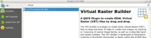 Screenshot of QGIS raster plugin