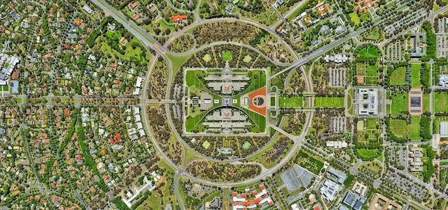 Satellite image of a city