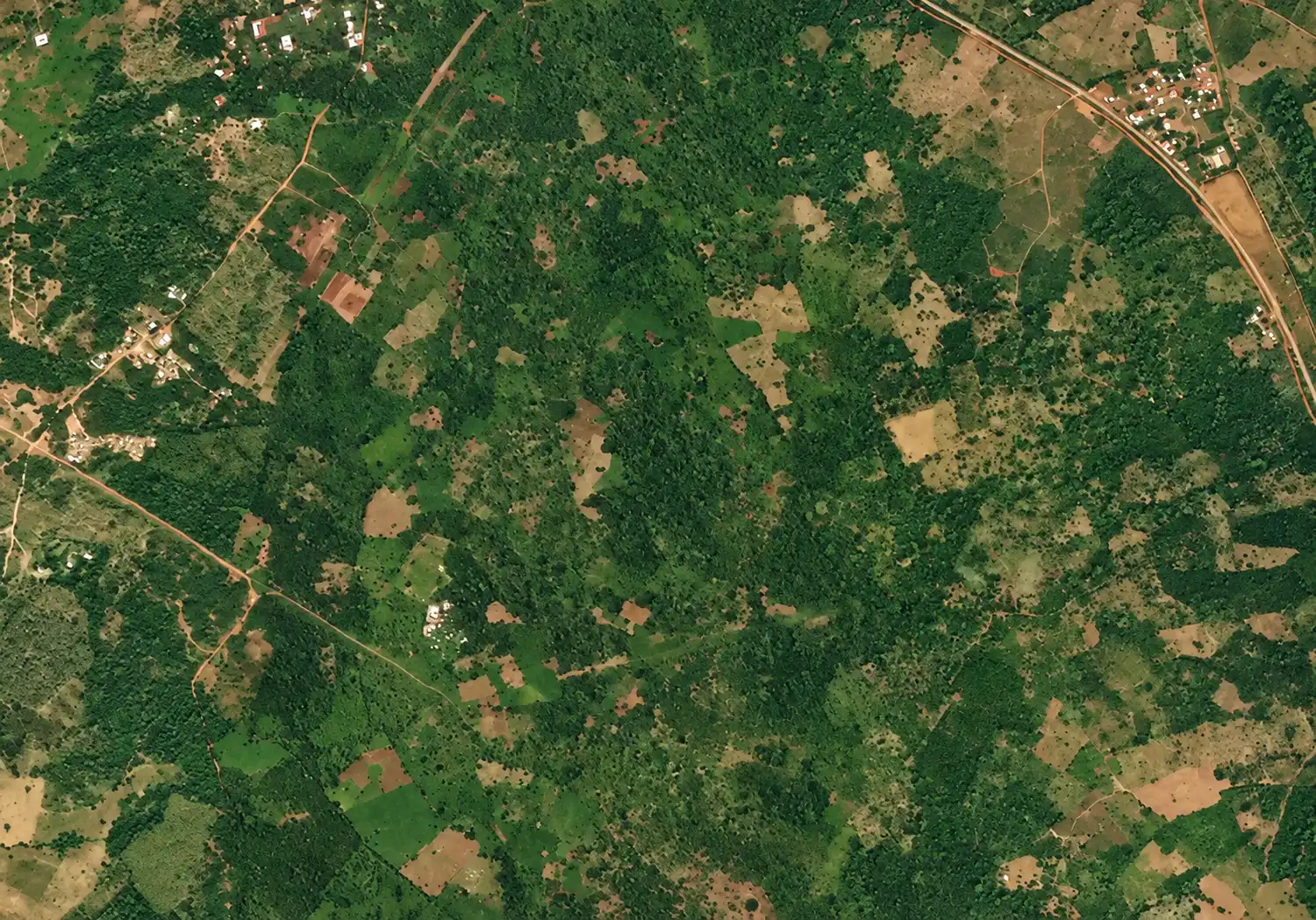 satellite image of Oumé, Gôh, Ivory Coast