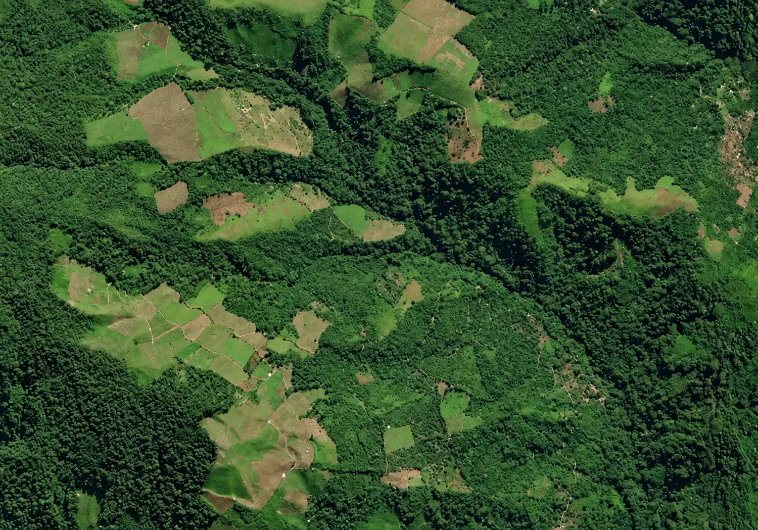 satellite image of San Ramón, Peru